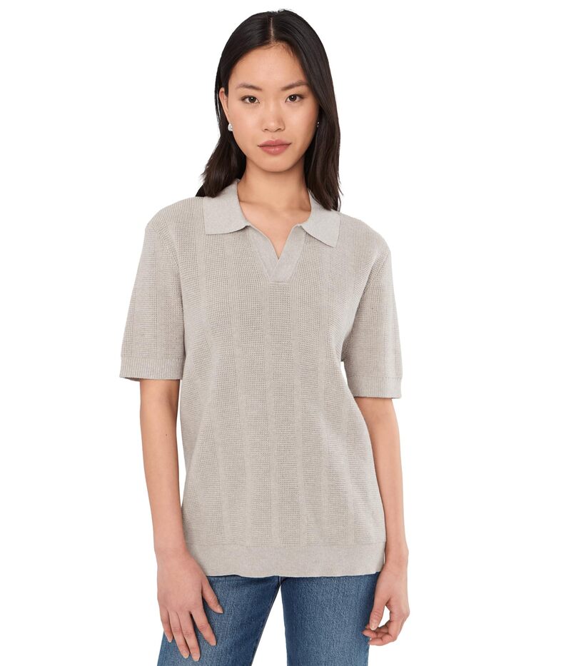 リヴァプール ロサンゼルス メンズ アウター ニット・セーター ポロシャツ Liverpoolos Angeleshort Sleeve Johnny Collar Sweater Poloatmeal オートミール