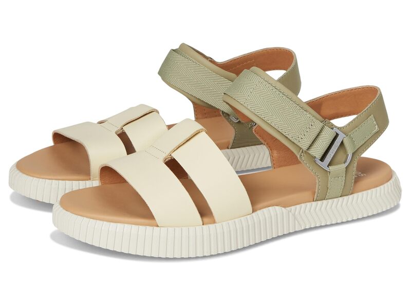 ソレル レディース シューズ サンダル アンクル SOREL Onave Ankle Strap Flat Sandals Dusty Twill/Hon