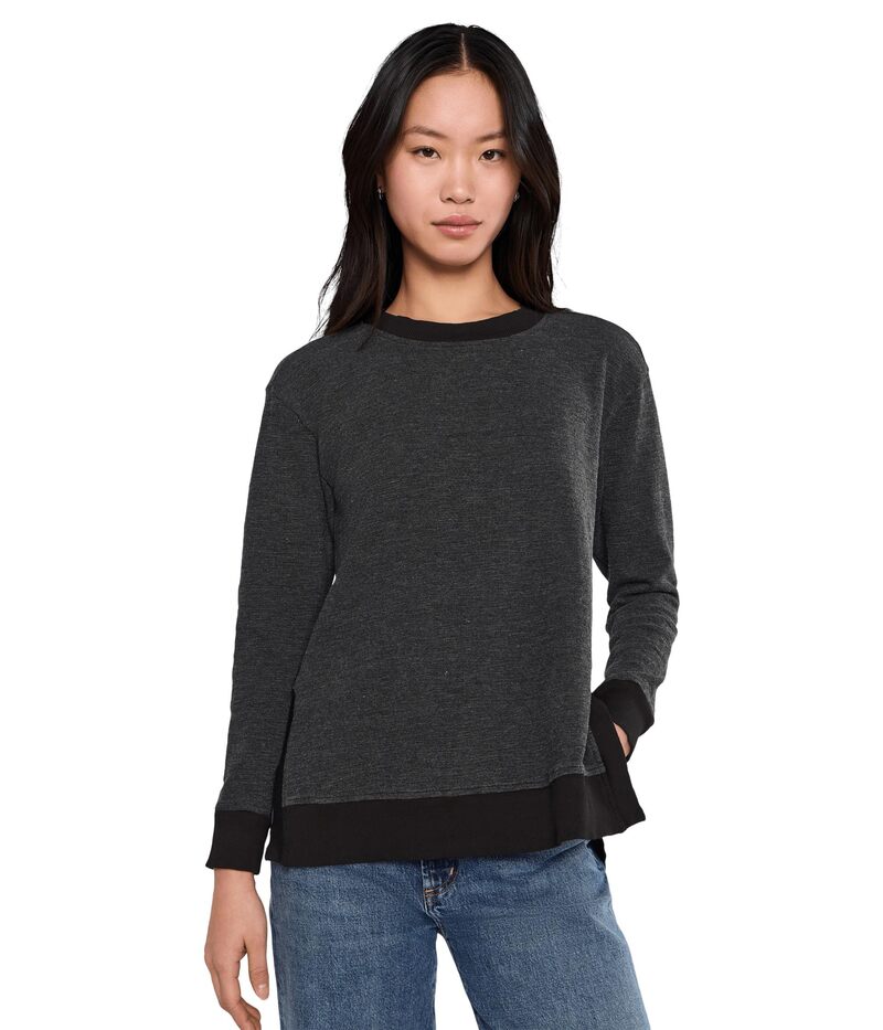 モッドドック レディース アウター パーカー・スウェット クルーネック シャツ Mod-o-doc Long Sleeve Crew Neck Sweatshirt Black ブラック