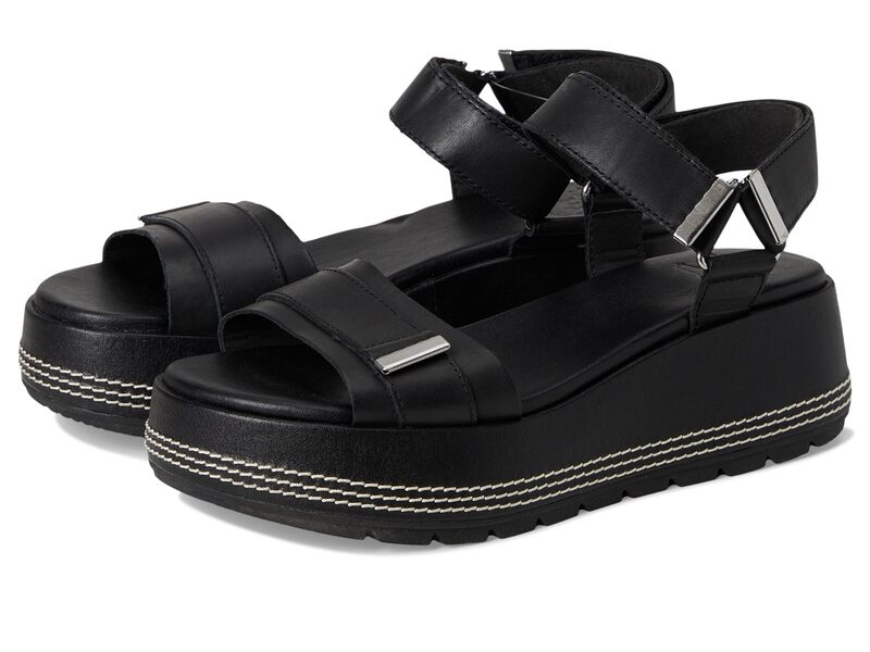 ソレル レディース シューズ ヒール プラットフォーム SOREL Sunpeak Platform Y-strap Black/Black ブラック