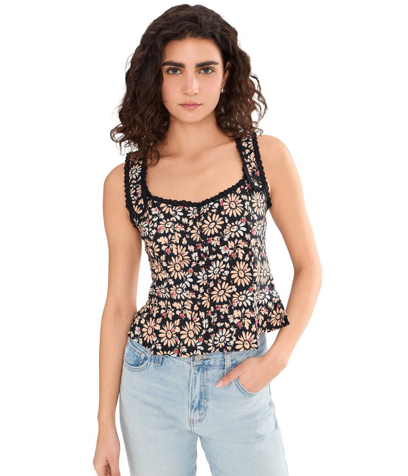 フリーピープル レディース トップス シャツ Free People Bridgette Corsetop Black Combo ブラック
