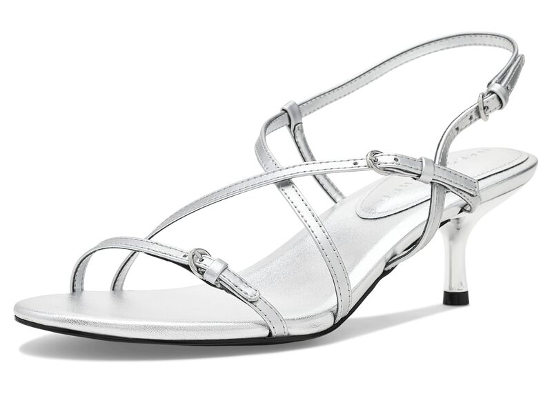 目じるし・フィッシャー レディース シューズ 踵 Marc Fisher LTD Nylah Silver Leather しろがね色