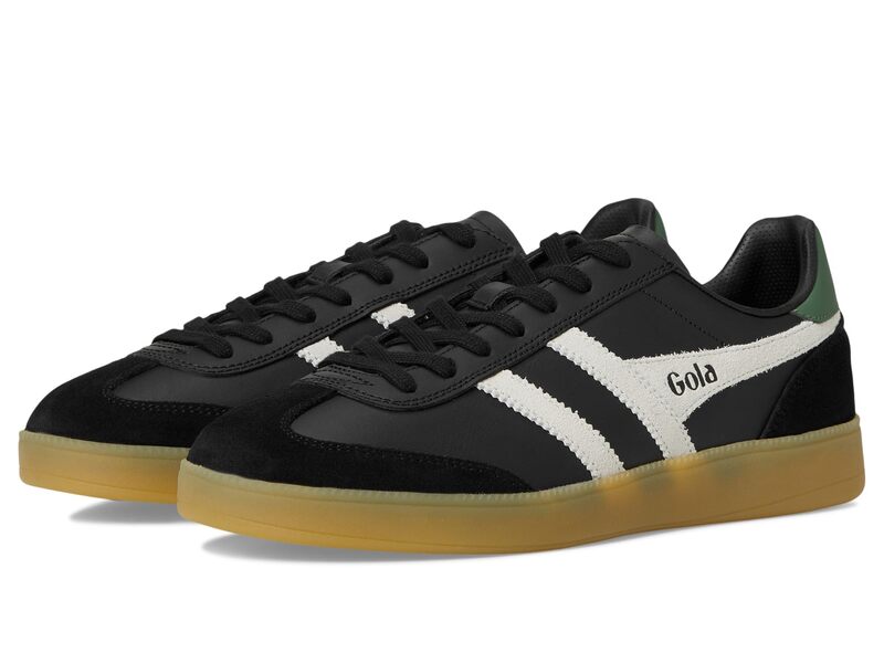 ゴラ メンズ シューズ スニーカー なめし革 Gola Viper Leather Black/Off White 象牙色