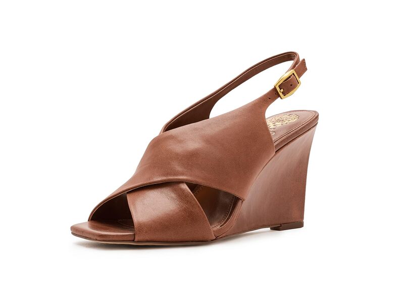ヴィンスカムート レディース シューズ 踵 Vince Camuto Ameira Criss-Cross Wedge Brandy