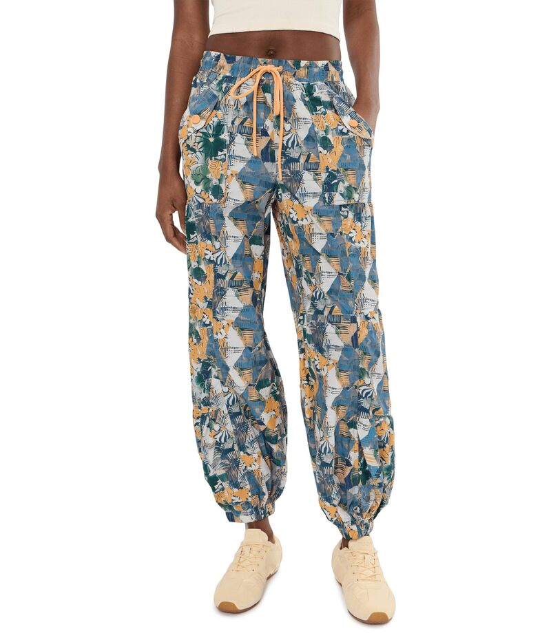 フリーピープル レディース ボトムス カジュアルパンツ プリント FP Movement Printed Set Me Free Pants Midnight Navy C ネイビー