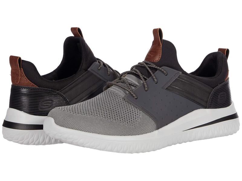スケッチャーズ メンズ シューズ スニーカー SKECHERS Delson 3.0 - Cicada Gray/Black 黒いこと