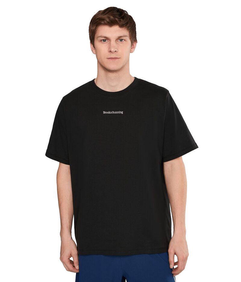 ブルックス メンズ トップス プルオーバー Brooks Movement Heavyweightee Black 黒いこと