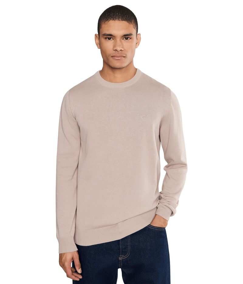 バブアー メンズ アウター 編み物・プルオーバー 労働者の一団のど頚 綿織物 Barbour Pima Cotton Crew Neck Sweater Mist