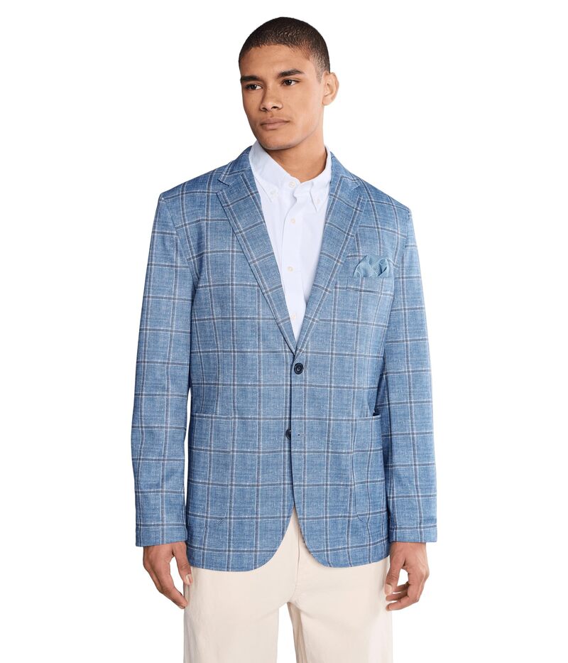 ジョンストンアンドマーフィー メンズ アウター 厚地の外套 スポーツジャケット Johnston \u0026 Murphy XC Flex Pinnacle Blazer Blue Tan Shadow 青色