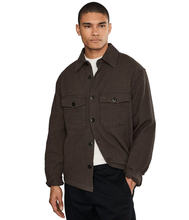 オールセインツ メンズ トップス プルオーバー AllSaints Kanda Long Sleeve Shirt Brown 赤銅色 トップス-メンズファッション