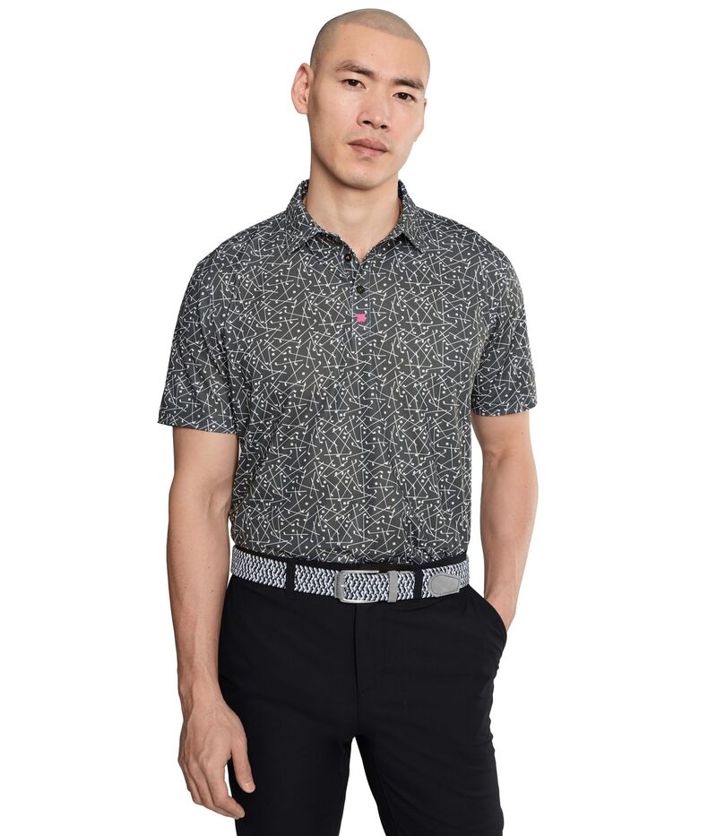 黒いことローバー メンズ トップス プルオーバー Black Clover Lucky Swing Polo Black Sand 黒いこと トップス-メンズファッション-カジュアルシャツ