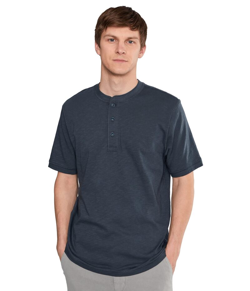 ファレティ メンズ トップス プルオーバー Faherty Short Sleeve Sunwashed Henley Dune Navy 1 米国海軍 トップス-カジュアルシャツ