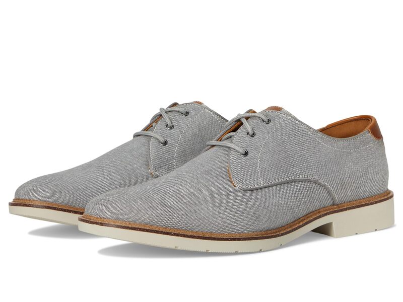 フローシャイム メンズ シューズ オックスフォード Florsheim Herington Canvas Plain Toe Oxford Gray グレー