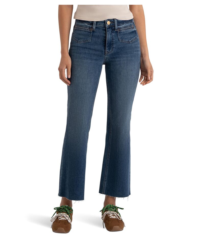 カットフロムザクロス レディース ボトムス デニムパンツ プチ アンクル KUT from the Kloth Petite Kelsey High-Rise Ankle Flare Front Patch Pockets Unbreakable 23,944円