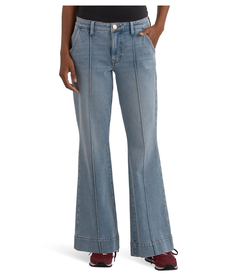 カットフロムザクロス レディース ボトムス ジーンズズボン下 KUT from the Kloth Ana High-Rise Fab Flare Front Pin Tuck インチ Considered ボトムス-レディースファッション-パンツ
