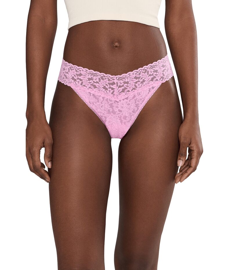ハンキーパンキー レディース アンダー御召しもの ズボン下 スピード競技 Hanky Panky Signature LaceR Original Rise Thong Strawberry Lemo