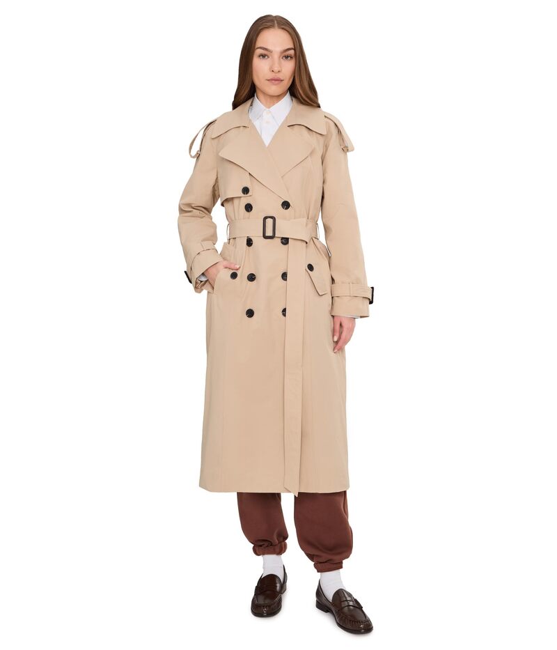 アヴェックレフィーユ レディース アウター コート マキシ Avec Les Filles Relaxedb Maxi Trench Wheat