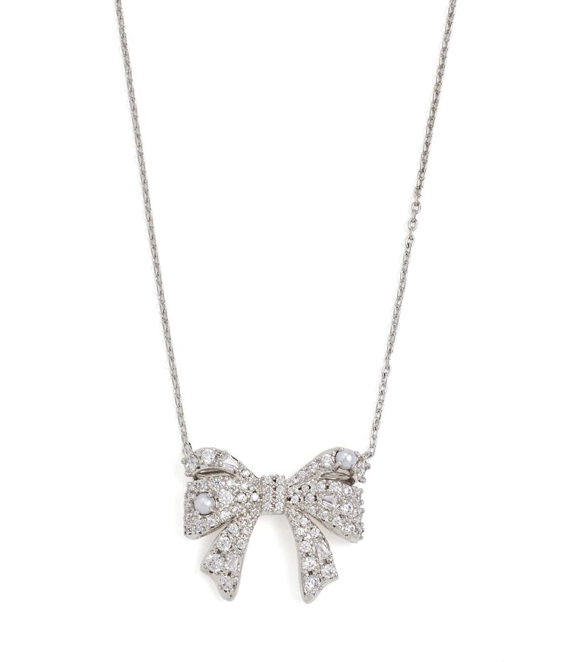ケンドラスコット レディース アクセサリー ネックレス・チョーカー・ペンダントトップ レース Kendra Scott Krista Bow Pendant Necklace Rhodium White M ホワイト