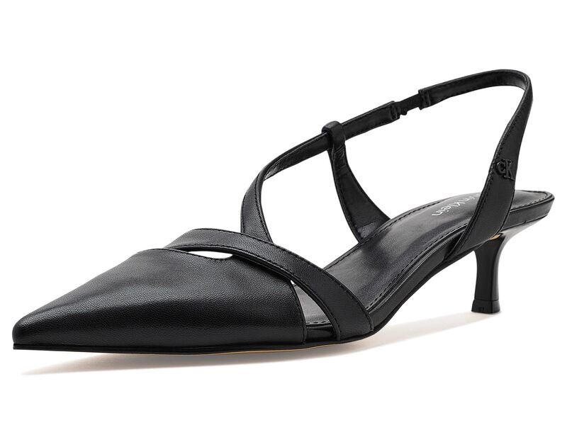 カルバンクライン レディース シューズ ヒール Calvin Klein Arlanna Black Leather ブラック