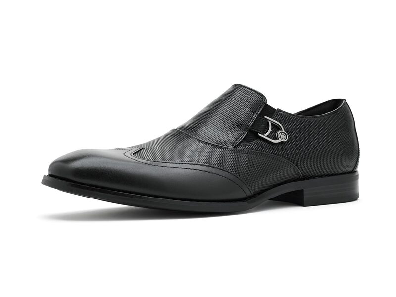 ステイシーアダムス メンズ シューズ オックスフォード ウィングチップ ローファー Stacy Adams Lockwood Wingtip Ornament Slip-On Loafer Black ブラック