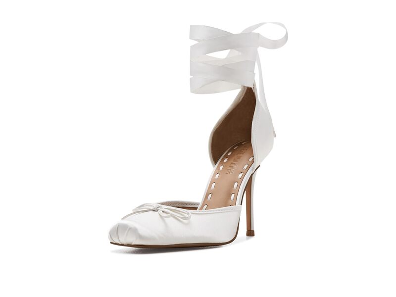 スティーブ マデン レディース シューズ 踵 Steve Madden Larina Ivory Satin 象牙色