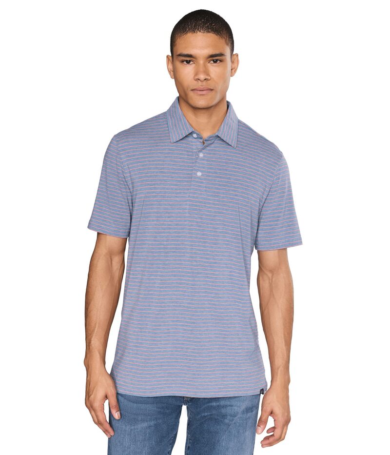 ファレティ メンズ トップス シャツ Faherty Short Sleeve Movement Polo Coral Tide Stri コーラル