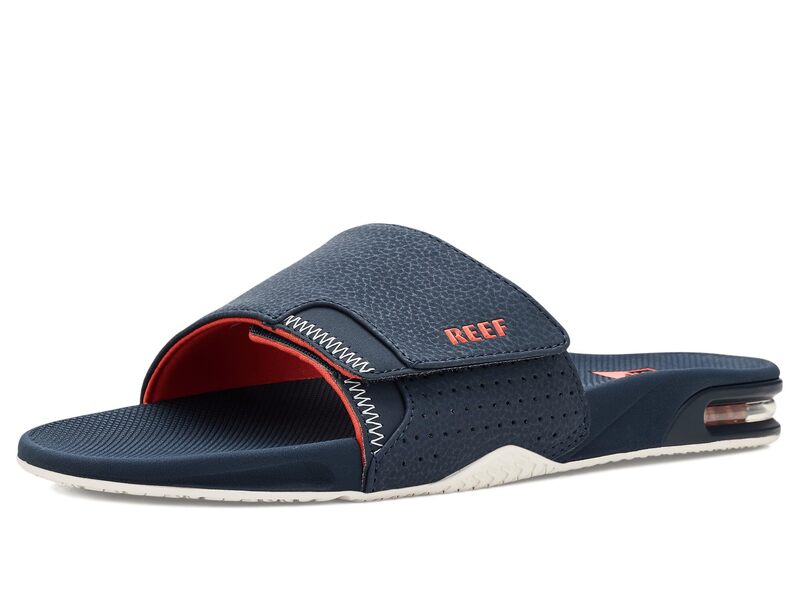 リーフ メンズ シューズ サンダル Reefanning Slide Navy/Orange/Whi ネイビー
