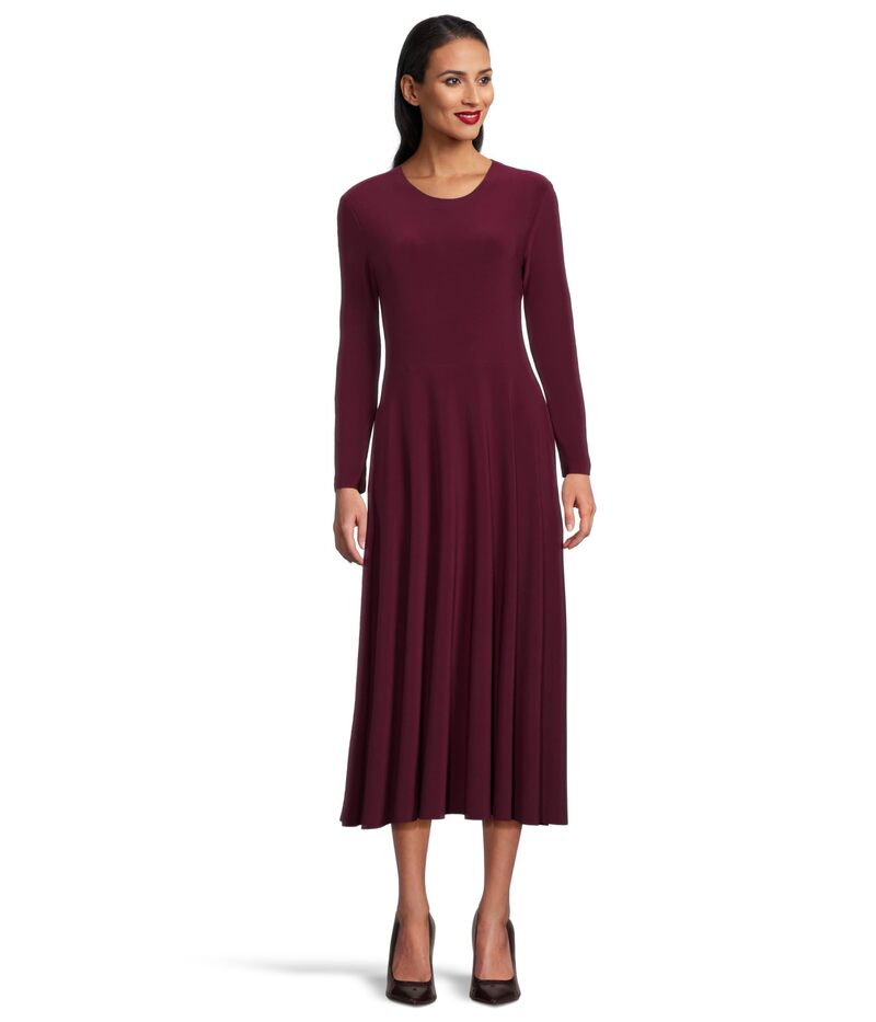 ノーマカマリ レディース トップス ワンピース Norma Kamali Long Sleeve Flaredress Plum プラム