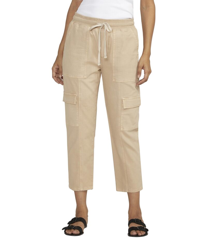 ジャグジーンズ レディース ボトムス カジュアルパンツ Jag Jeans Textured Cargo Crop Humus