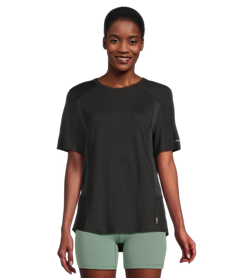 スマートウール レディース トップス シャツ ジャージー Smartwool Mountain Bike Short Sleeve Jersey Black ブラック