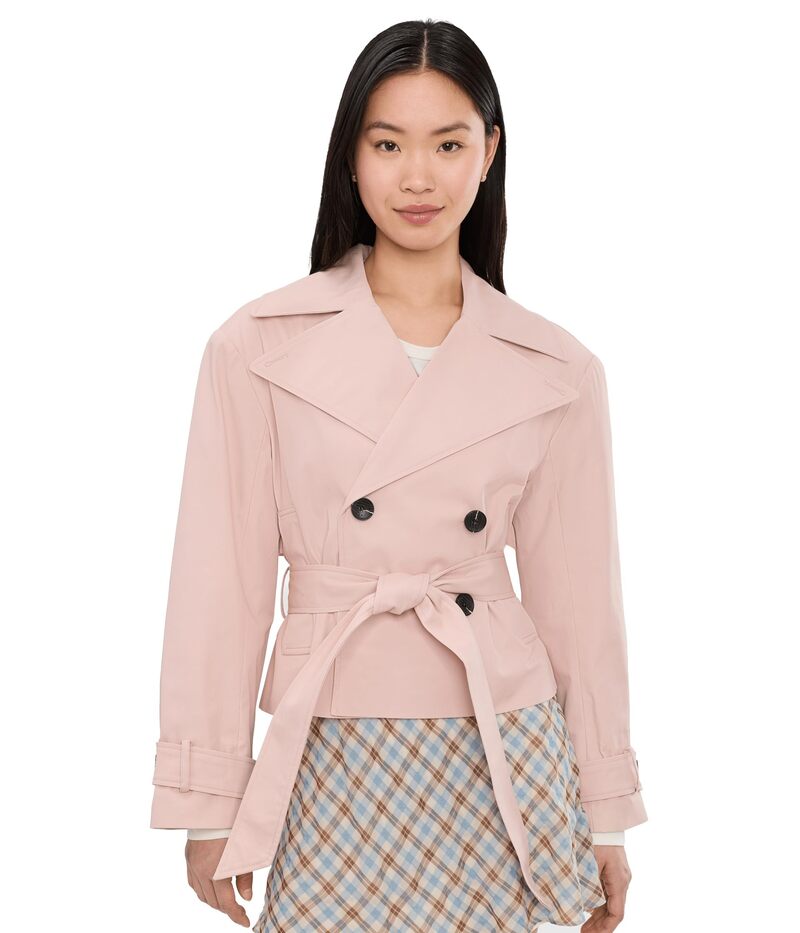アヴェックレフィーユ レディース アウター 厚地の外套 クロップド Avec Les Filles Cropped Belted Trench Coat Petal レディースファッション-コート・ジャケット