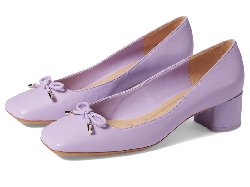 フランコサルト レディース シューズ 踵 Franco Sarto Natalia Square Toe Block Heel Pumps with Bow Lilac Purple パープル