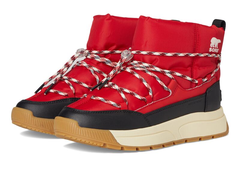 ソレル レディース シューズ ブーツ・レインブーツ SOREL Whitney III Slip-On Waterproof Bright Red/Blac 赤いこと