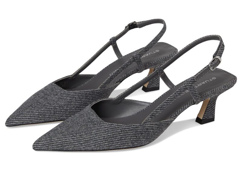 スチュアート ワイツマン レディース シューズ 踵 Stuart Weitzman Vinnie 50 Slingback Black/White 白いこと