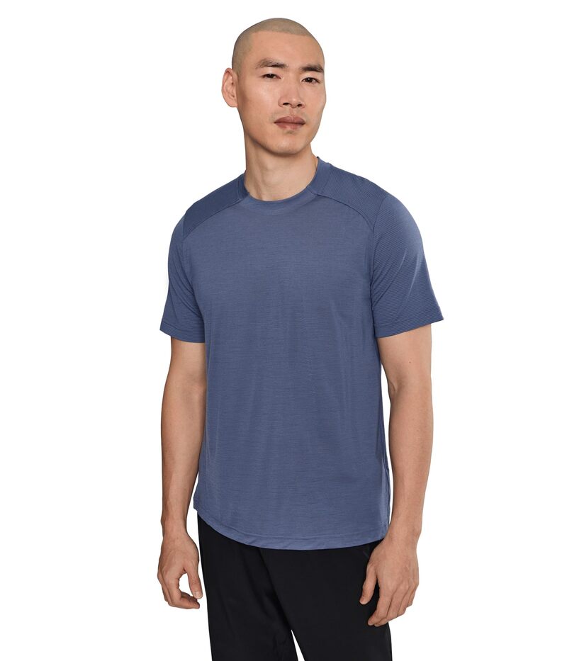スマートウール メンズ トップス シャツ メッシュ Smartwool Active Meshort Sleeve Tee Nightfall Blue ブルー