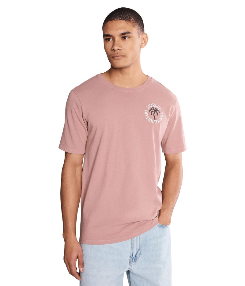 ハーレー メンズ トップス シャツ Hurley Palm Short Sleeve Phantom Rose