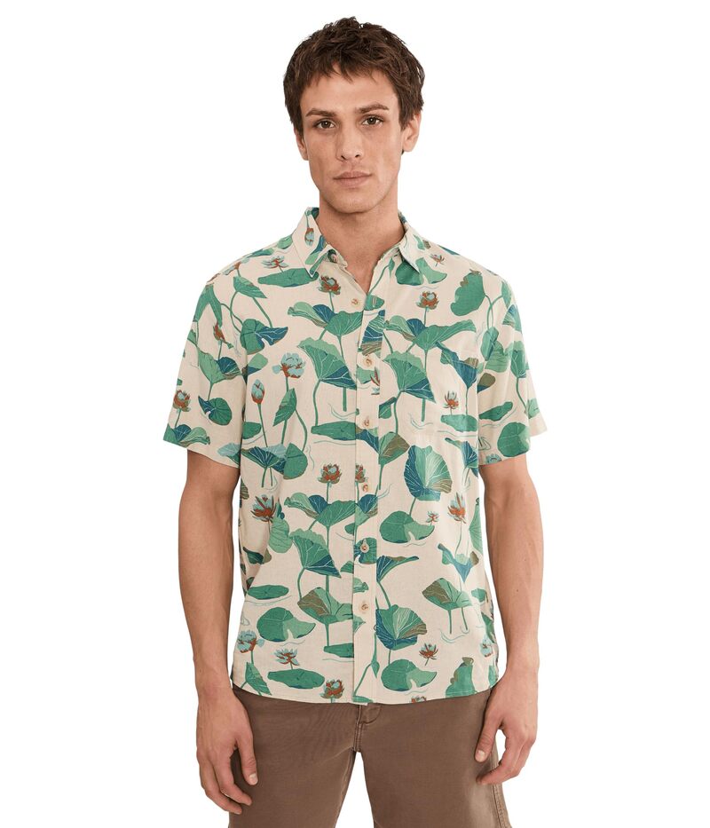 ペンドルトン メンズ アウター 厚地の外套 プルオーバー リネン Pendleton Dawson Linen Shirt Short Sleeve Lily Pad Tan タン