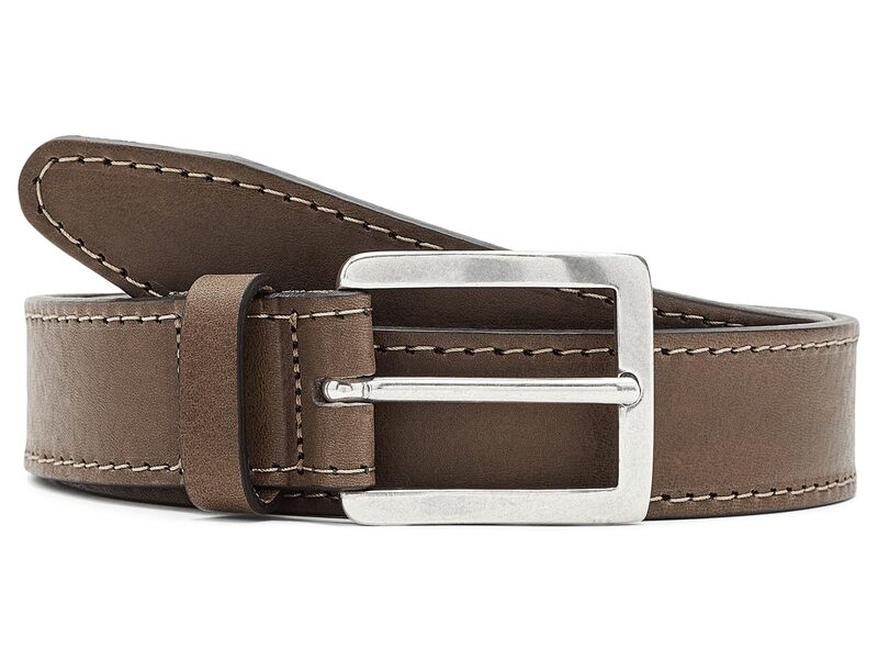 ジョンストンアンドマーフィー メンズ 付属品 胴締め なめし革 Johnston \u0026 Murphy Deaton Leather Belt Stone 石ころ
