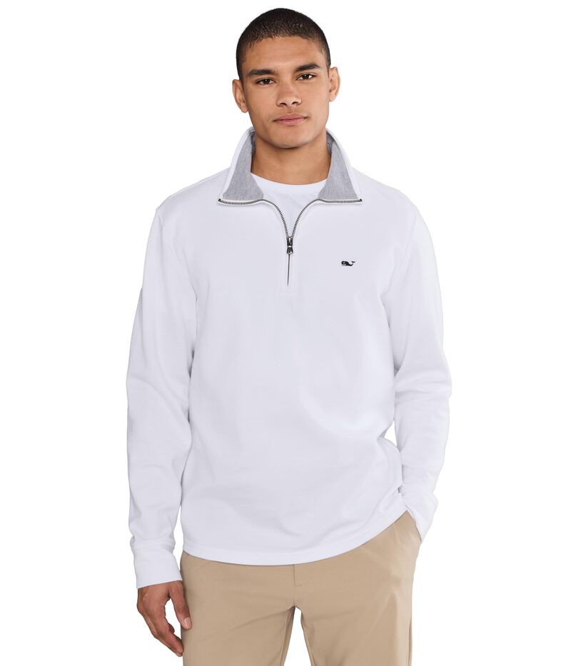 ヴァインヤードヴァインズ メンズ アウター パーカー・スウェット Vineyard Vinesolid Saltwater Quarter-zip White Cap (wash 白いこと