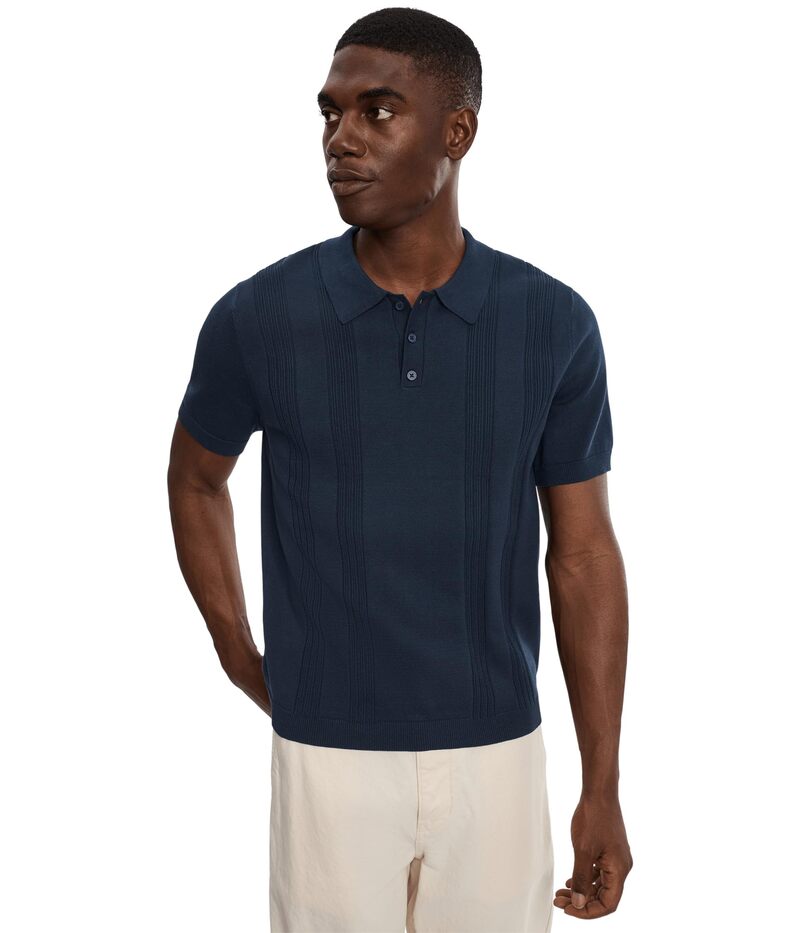 リヴァプール ロサンゼルス メンズ トップス シャツ セーター ニット Liverpoolos Angeleshort Sleeve Sweater Knit Polo Navy ネイビー