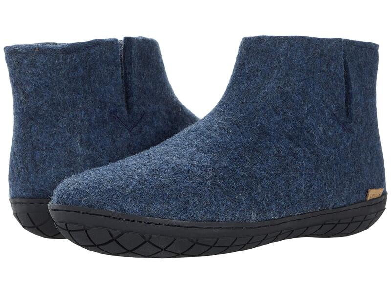 グリオプス メンズ シューズ サンダル ウール ブーツ Glerups Wool Boot Rubber Outsole Denim/Black Rub ブラック