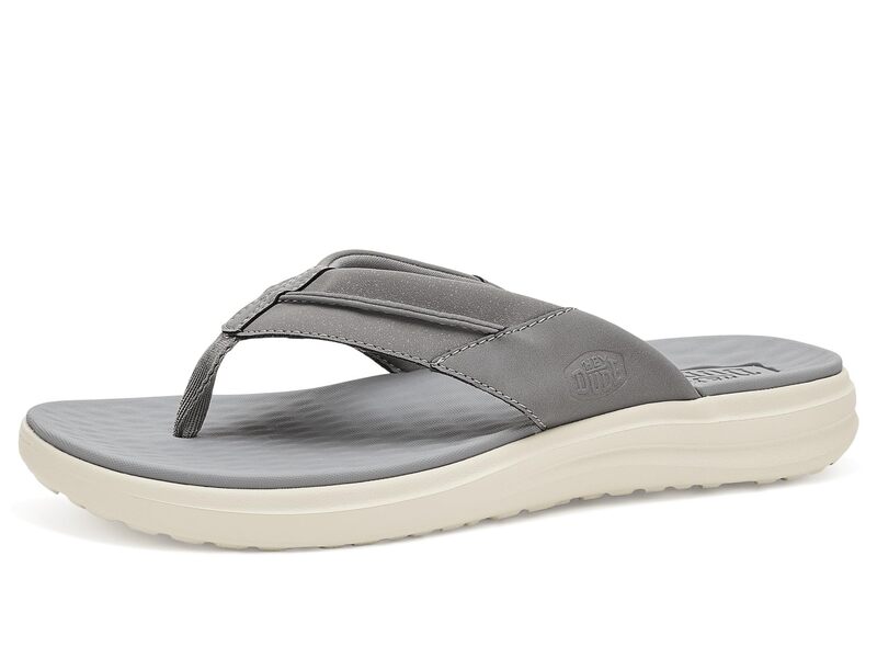 ヘイデュード メンズ シューズ サンダル Hey Dude Finn Flip Grey/White ホワイト