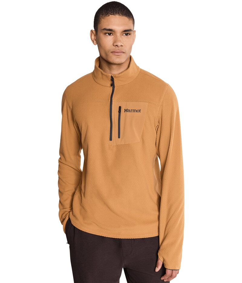 モルモット メンズ アウター 編み物・プルオーバー フリース Marmot Airfleece 1/2 Zip Dromedary