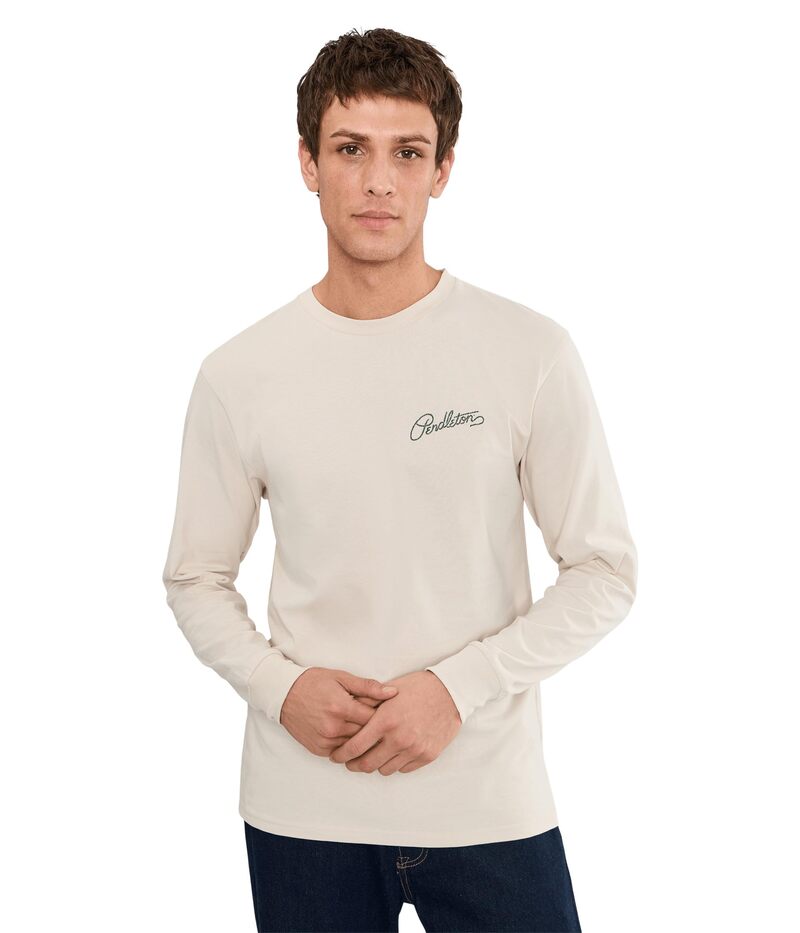 ペンドルトン メンズ トップス シャツ グラフィック Pendleton Western Oasis Graphic Long Sleeve Bone/Black ブラック
