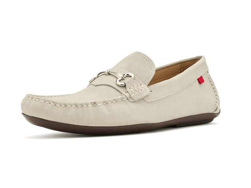 マークジョセフニューヨーク メンズ シューズ スリッポン・ローファー Marc Joseph New York Wall Street Off-White Suede オフホワイト