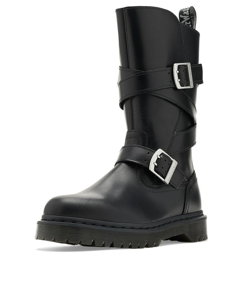 お医者さんマーチン メンズ シューズ ブーツ・レインブーツ Dr. Martens Anistone Strap Black 黒いこと