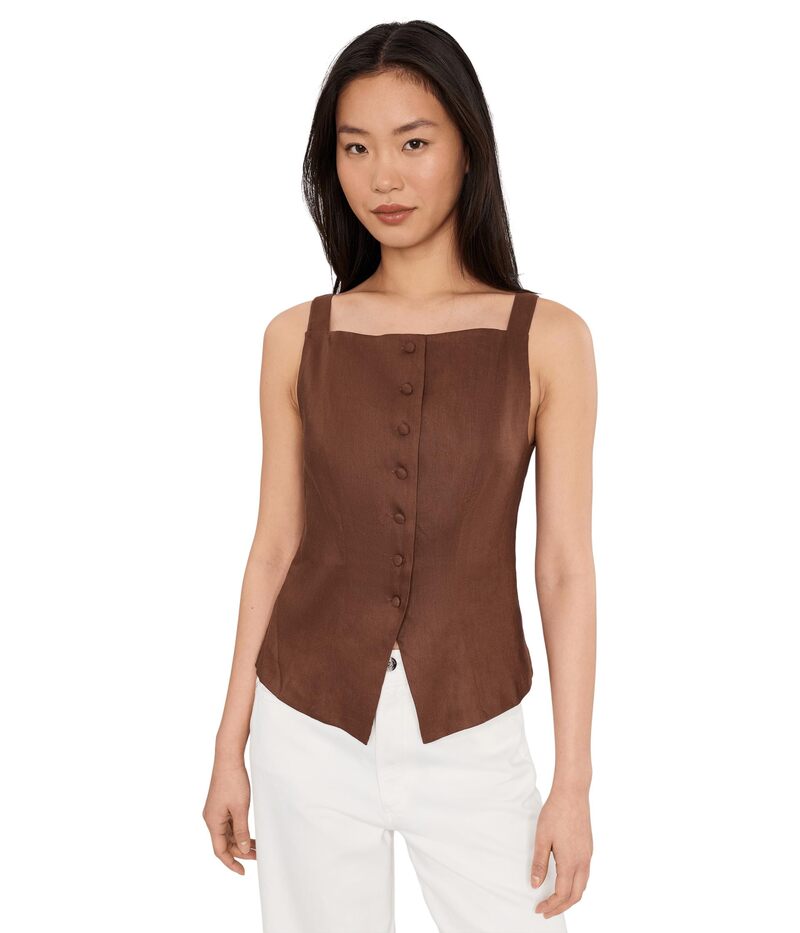 ジョーズジーンズ レディース トップス シャツ ベスト Joe's Jeans The Frankie Vest Chocolate チョコレート