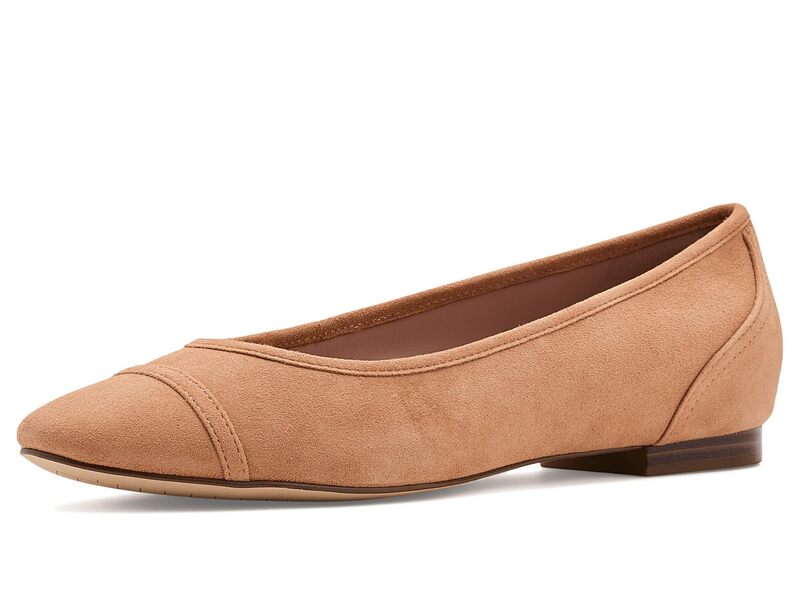 電話を掛けるハーン レディース シューズ スリッポン・ローファー 旗がしら Cole Haan Raquelle Cap Toe Ballets Flats Biscuit Suede