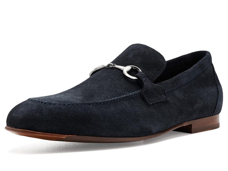 ジョンストンアンドマーフィー メンズ シューズ スリッポン・ローファー Johnston \u0026 Murphy Higgins Bit Loafers Navy Suede 米国海軍