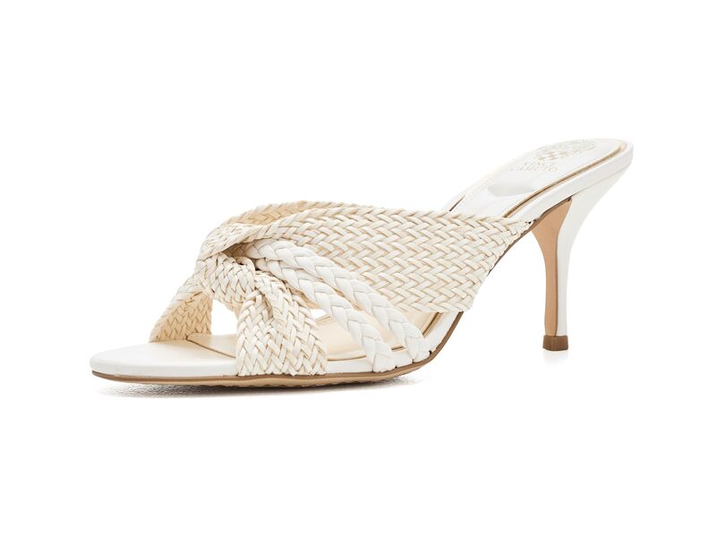 ヴィンスカムート レディース シューズ 踵 サンダル Vince Camuto Pheya Knotted Higheel Mule Sandals Coconut Cream 皮膚軟化剤